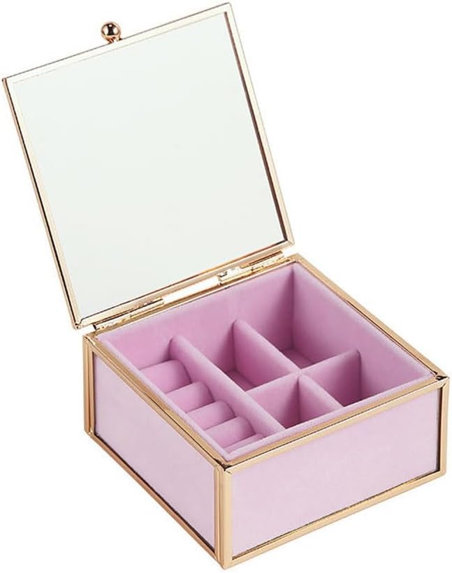 Jewelry Box Light Luxury Exquisite Jewelry Box Wedding Gift Portable Bracelet Necklace Ring Storage Box Jewelry Organizer Box