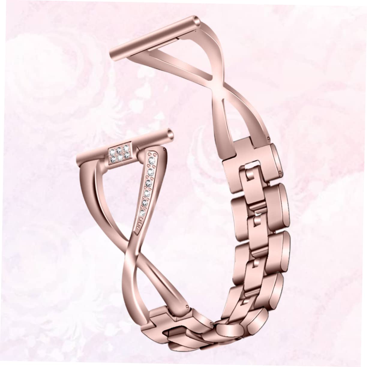 Housoutil Lot De 3 Bracelets De Rechange Pour Montre Connectée En Métal Strass 20 Mm Or Rose Confortables Et Élégants