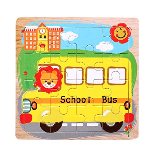 Preisvergleich Produktbild Lenfesh Kinderpuzzle, 16PCS Puzzle für Kinder, Schwierigkeitsgrade Lernspielzeug Spiel für Kinder 1-5 Jahren Alt Mini Puzzle 3D-Puzzle für Kinder Cartoon Puzzles Lernwerkzeug