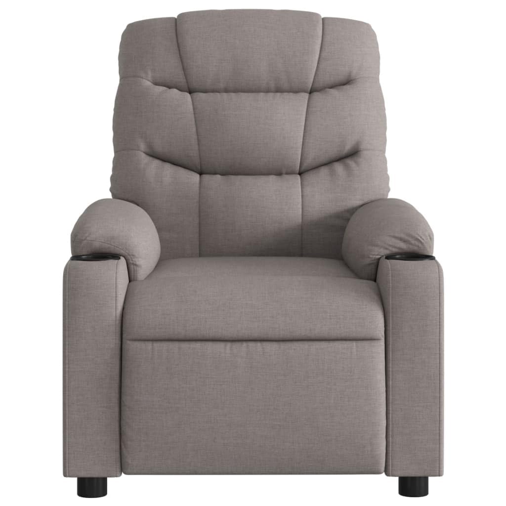 Relaxsessel mit Liegefunktion Stoff Ruhesessel Taupe 110 kg
