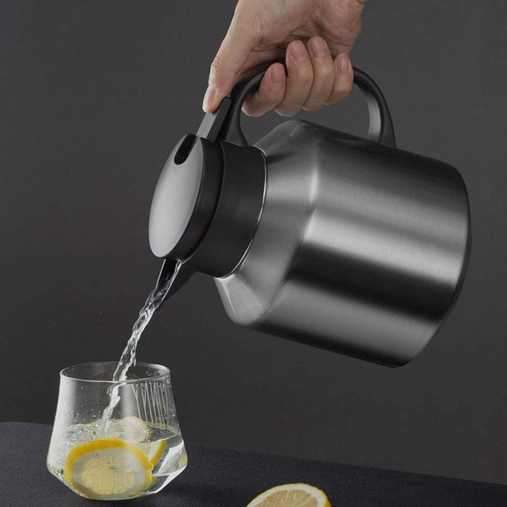 Thermokaraffe Edelstahl-Thermokanne, tragbarer Thermo-Isolierkessel mit großem Fassungsvermögen, kleine Kaffeekanne for das Heimbüro, Teekannen-Thermoskanne (Color : A)