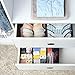 SONGMICS Drawer Organizer, Dresser Drawer Organizers, Set of 6, Foldable Fabric Storage Bins for Socks, Underwear, Bras, Ties, Scarves, Slate Gray URDZ06G