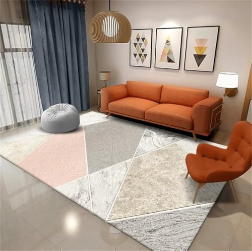 Tapis salle à manger et chambre gris rose 80x150 cm