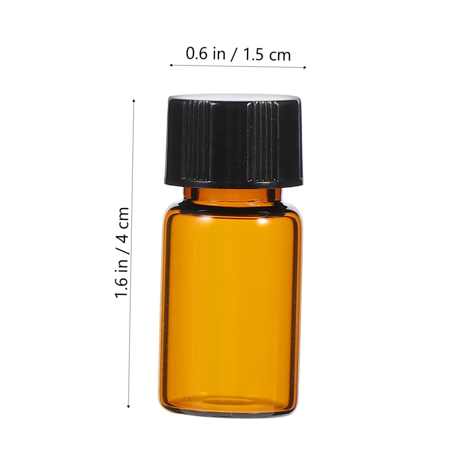 NAMOARLY 100pcs Vial Reagent Bottles Transparent Reagent Bottle Essential Oil Bottles Small Sample Bottles Liquid Sampling Sample Bottle Scent Sample Bottle Laboratory Reagent Glass Brown