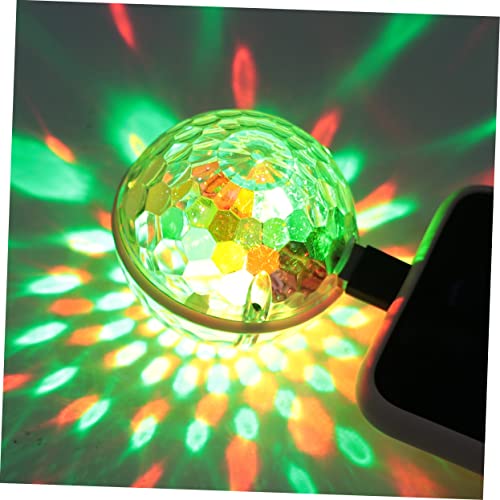 LALAFINA 1Pc USB Mini Disco Light Portable LED Stage Ball for Parties Ktv Bars Clubs USB Powered Strobe Lamp Compact Design for for Festivals and Celebrations