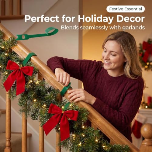 CHZKVOY 100Pcs 10-Inch Green Adjustable Plant Ties, Christmas Garland Ties by CHZKVOY - Image 6