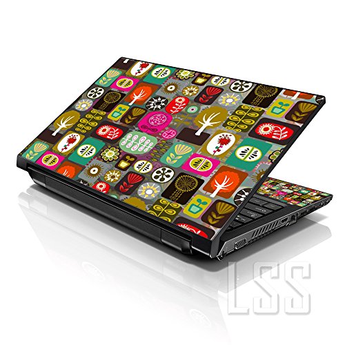 Image of LSS 15 15.6 Inches Laptop Notebook Skin Sticker with 2 Wrist Pads - Reusable Cover Protector Vinyl Sticker Cover Decal Fits 13 inch - 16 inch HP Asus Acer Samsung - Symbols Pattern