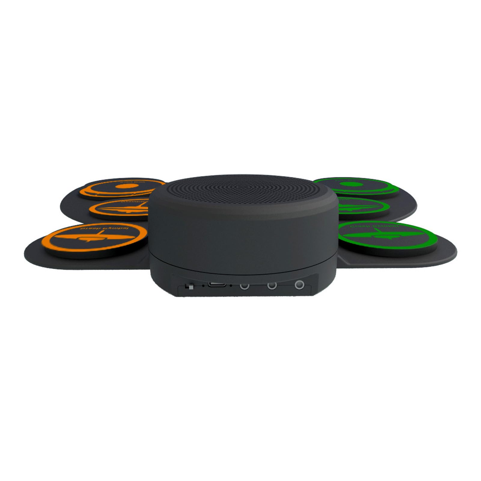 KUIDAMOS Batería Electrónica Portátil 9 Pads MIDI Roll-Up Drum Kit para Principiantes con Altavoz, Auriculares para Practicar Batería en Casa o Dormitorios, 14.8 X 14.2 X 2 Pulgadas Negro