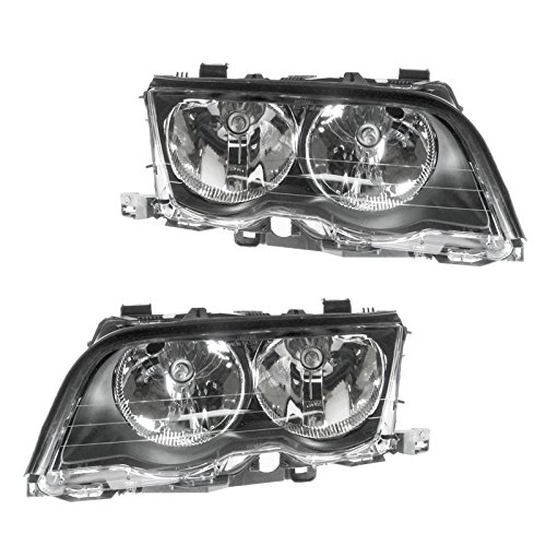 Image of TRQ Headlight Assembly Set BM2502112 BM2503112 Compatible with 1999-2000 BMW 323i 2001 325i 328i 330i