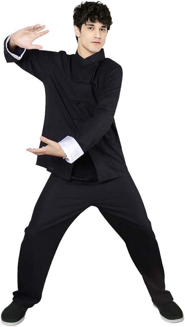 2 Piece Chinese Traditional Cheongsam Suit Kungfu Tai Chi Martial Arts Wing Chun Frog Button Shirt Top Bottoms Bottoms