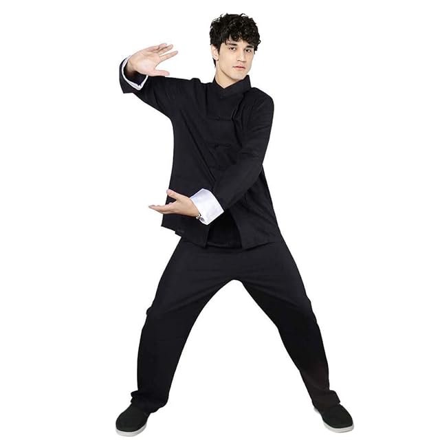 2 Piece Chinese Traditional Cheongsam Suit Kungfu Tai Chi Martial Arts Wing Chun Frog Button Shirt Top Bottoms