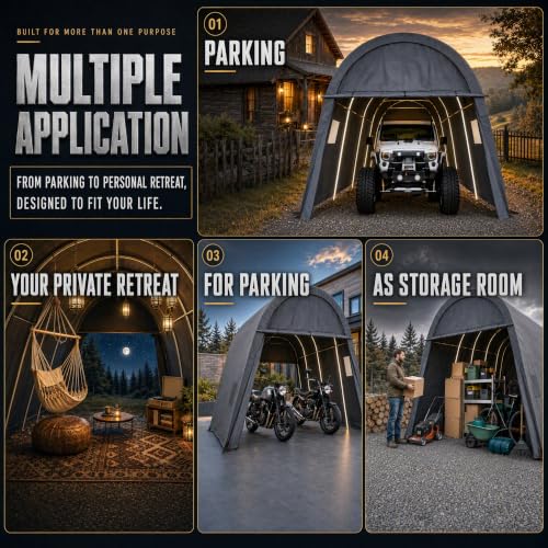 COBIZI 12x20 FT Steel Frame Carport