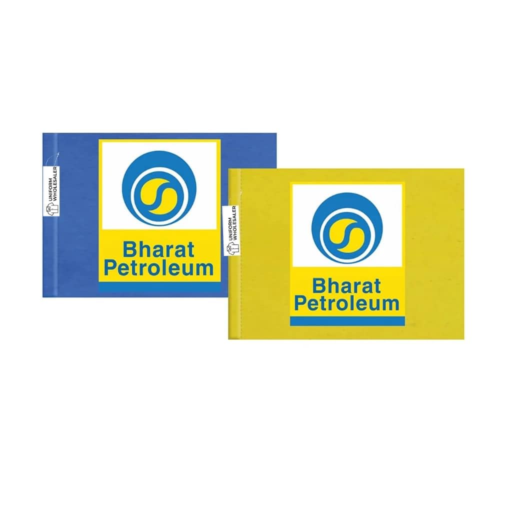 BPCL Petrol Pump Promotional Flag Set Pack of 6 | 3 x yellow 3 x sky blue | Japan Satin Rectangular Branding Flags | Yellow Sky Blue Fuel Station Advertising Flags 30x45 Inch-image-5