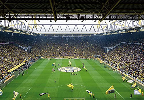 Fototapete BVB 01 | Dortmund Fußball | 3,66 m x 2,54 m | Gelb, Schwarz,...