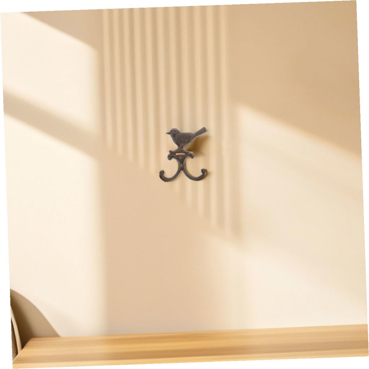 Ganci a Muro a Forma di Piccolo Volatile in Ferro 4 Pezzi, Stile Vintage