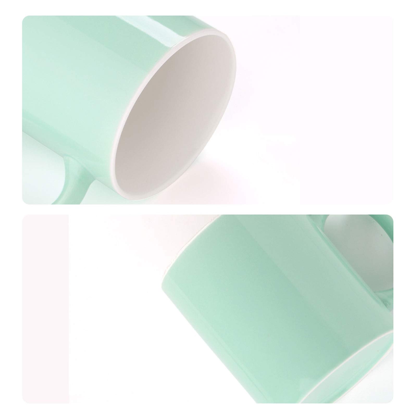Generic Tazas de Café de Cerámica Tazas de Café de Cerámica de Color Juego de Tazas de Café de Ocio Familiar en la Sala de Estar (6)/Naranja/330 Ml