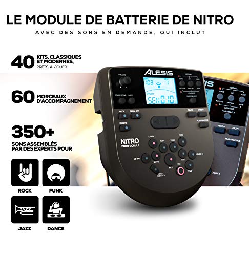 Alesis Nitro Mesh Kit & DRP100 – Batterie Électronique 8 Pièces en Peau Maillée & Casque Audio Circum-Auriculaires de… - Les Beatles, Paul McCartney, John Lennon, RIngo Starr, George Harrison Alesis Nitro Mesh Kit & DRP100 – Batterie Électronique 8 Pièces en Peau Maillée & Casque Audio Circum-Auriculaires de… – Image 7