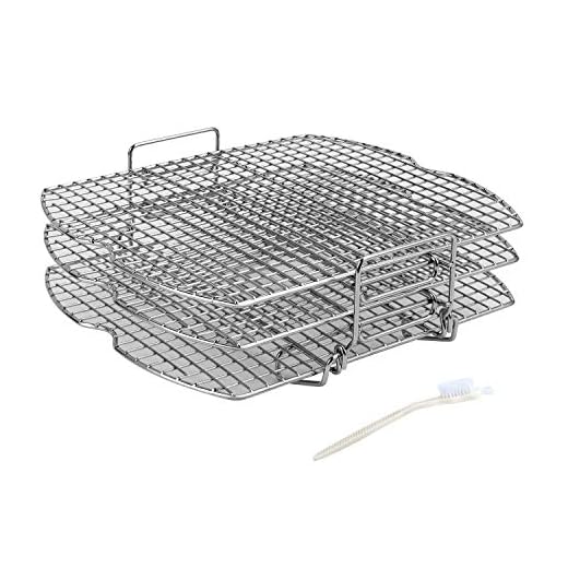 Geesta Dehydrator Rack Stainless Steel Stand Compatible with Ninja Foodi AG300, AG300C, AG301, AG301C, AG302, AG400, IG301A Ninja Foodi Grill Accessories