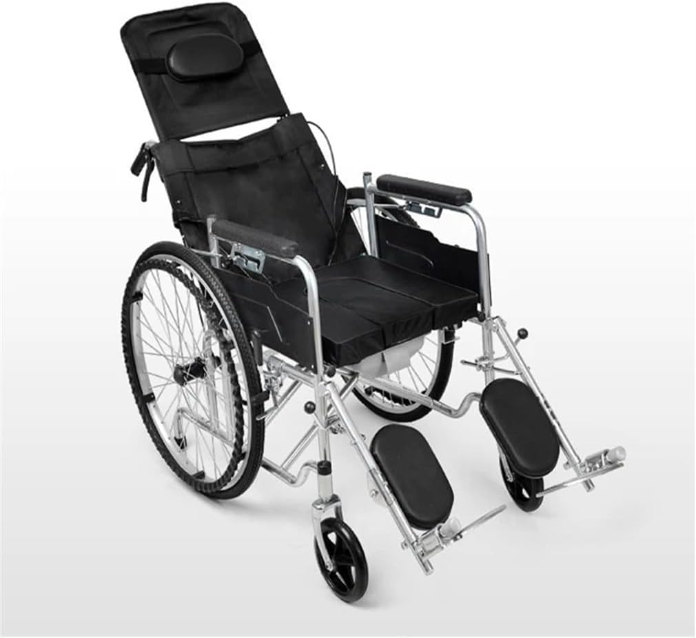 YGNVMCXJG Lightweight Foldable Wheelchair for Adults – Portable Travel & Transport Wheelchair, Airplane Friendly