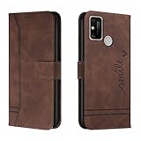 Telephone protective jacket Compatible con Huawei Honor 9A/Play 9A funda tipo cartera, funda protectora de TPU a prueba de golpes, funda de teléfono de piel sintética con tapa magnética, funda de piel