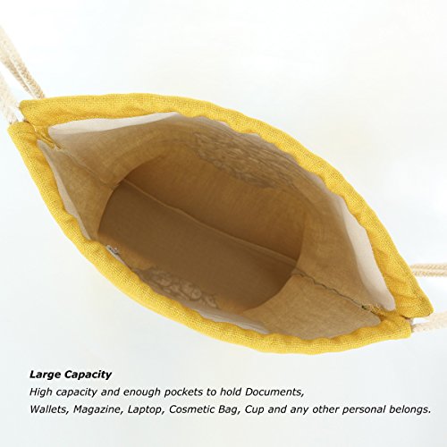 Miomao Drawstring Backpack Pineapple Style String Bag Canvas Beach Sport Daypack4