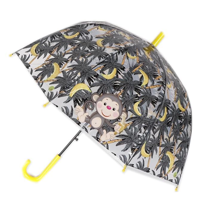 Image of Rainbow Smiling Sun Umbrellas Children Magic Cloud Transparent, See through Dome Umbrella for Children, Umbrella for Girls and Boys, Umbrella for Kids