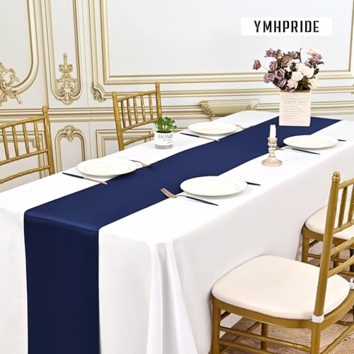 YMHPRIDE 6 Stück Satin-Tischläufer, 30 x 180 cm lang, Seidentischläufer für Hochzeit, Party, Geburtstag, Bankett, Tischdekoration… – Ansicht 6