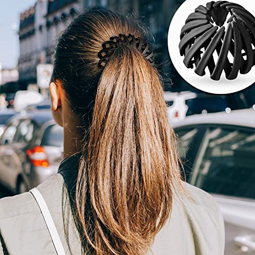 Luvadeyo 3 Stück Haarspangen für Damen, Vintage Vogelnest Haarklammern Große Haarclips Haargreifer Haar Accessoire Haarschmuck für Mädchen Damen, Einfarbig