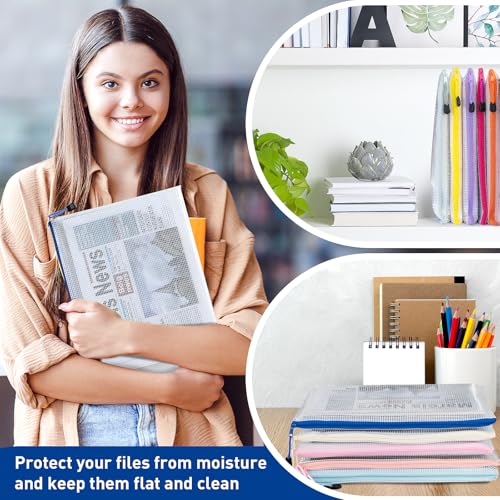 Image of 10pcs Mesh Zipper Pouch Bags, 10 Sizes Zipper Bags for Organizing, Mesh Bags With Zipper, Plastic Zipper Pouches, Black Zipper Pouches for Puzzle, Board Game Storage, Travel Pouch