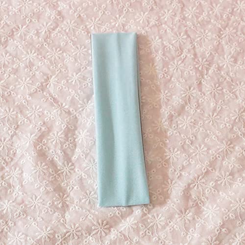 Image of Sport Yoga Headbands,Pack of 14,Fashion Soft Elastic Polyester Sweatband Yoga Stretchy Headband for Women Man Girl (Light Blue)