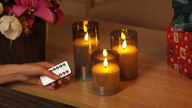 Bougies LED Avec Télécommande - Lot De 5 - Effet Flamme Réaliste - Avec Guirlandes Intégrées