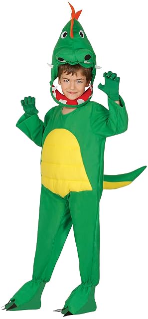 FIESTAS GUIRCA - Disfraz de Dinosaurio Infantil (7-9 Años) - Capucha y Traje