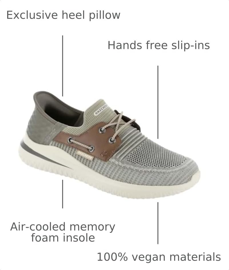 Image of Skechers Men's Delson 3.0 Roth Loafer | Casual, Slip-ins, Air-Cooled Memory Foam, Goga Mat Arch, Vegan