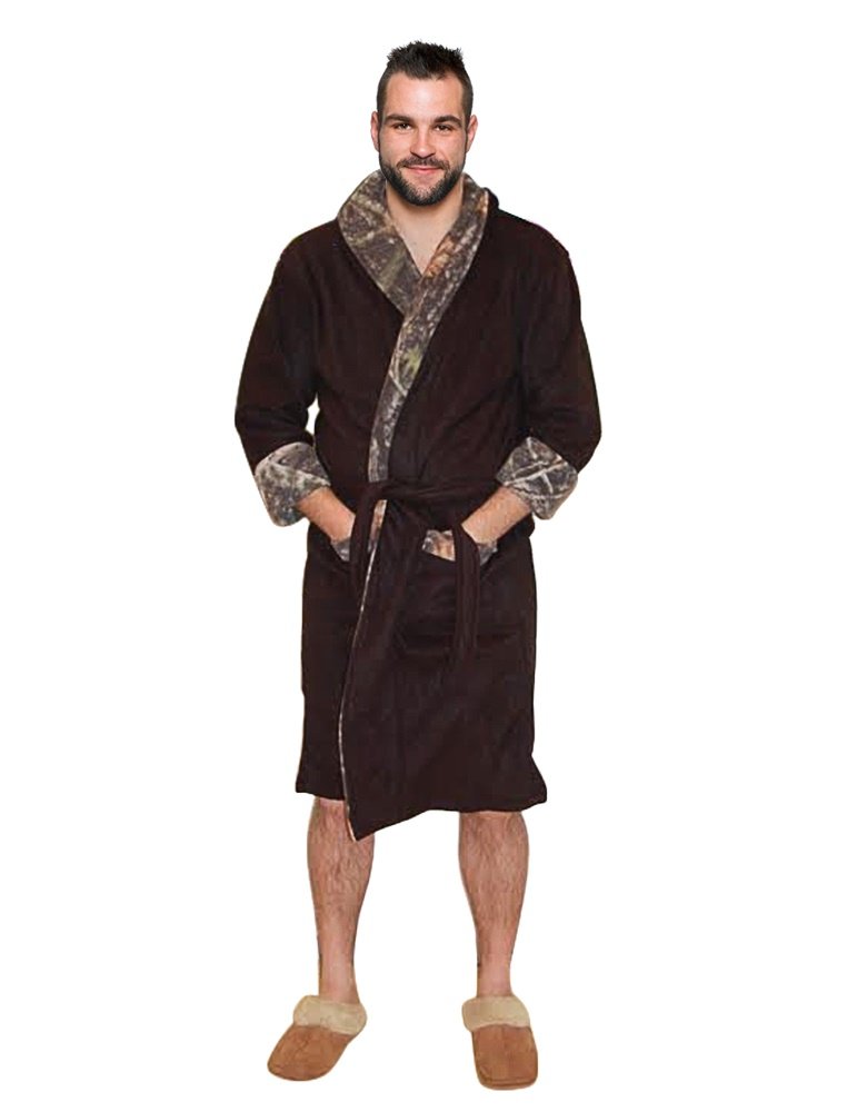 Adult Camo Robe True Timber Fleece Bathrobe UNISEX Men Women Warm Camouflage Wrap (M)