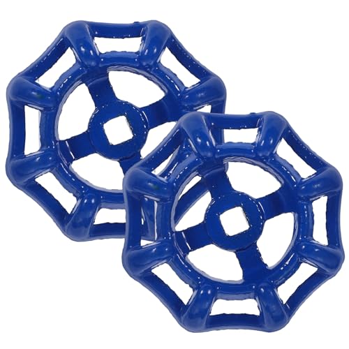NUOBESTY Replacement Valve Handwheel for Hose Bib Faucet Cast Steel Metal Valve Handle Navy Blue 6x6 with 58mm Outer Diameter 2pcs for Plumbing Tools