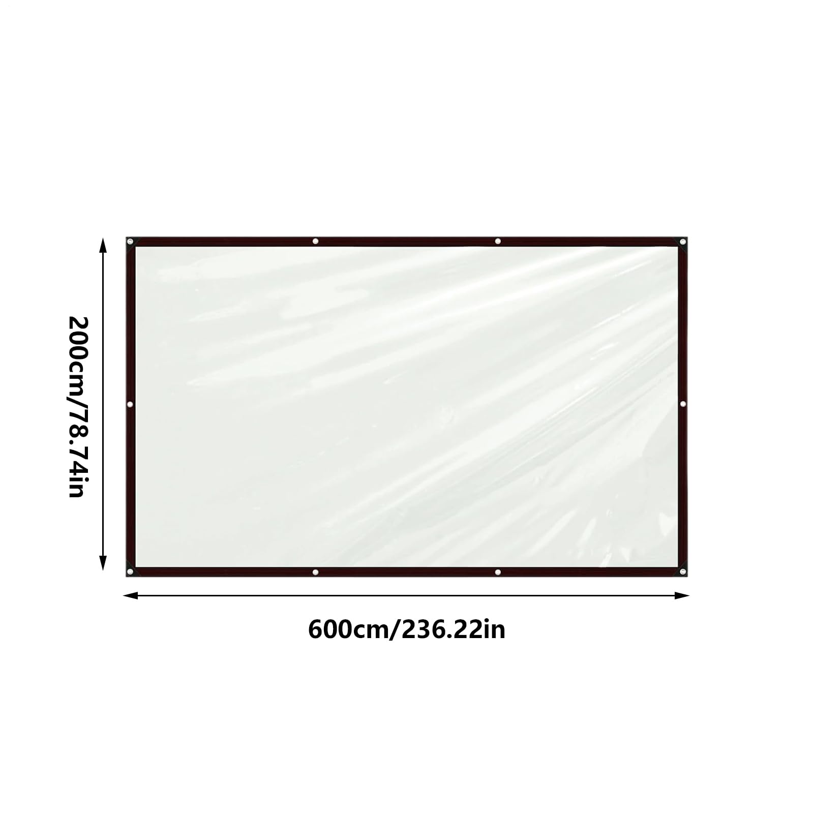 Lonas Impermeables Resistentes para Exterior 2.13x6.10m Transparente