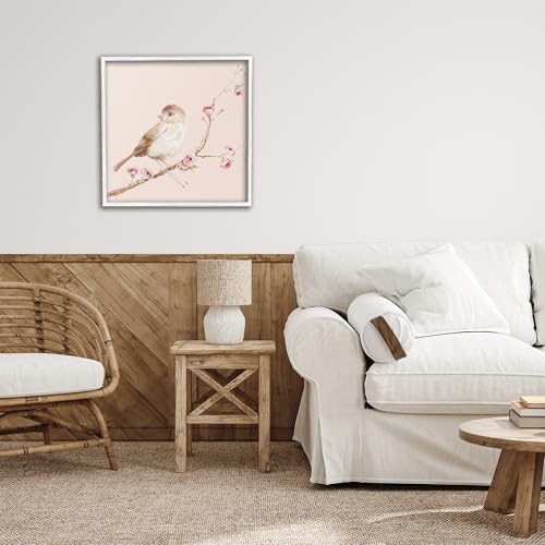 Oiseau marron Stupell Industries cadre Giclée pour mur vide