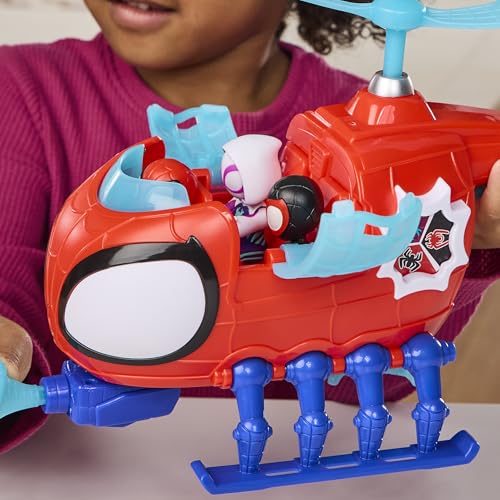 SPIDEY AND HIS AMAZING FRIENDS Marvel Team Spidey Copter, 3-Inch (7.6 CM) Action Figure & Toy Vehicle with Projectile, Super Hero Toys, Ages 3+ by Spidey and his Amazing Friends - Image 8