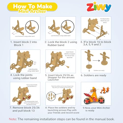Image of Stem Toy Mini Archer| Toys for Boys 7-14 Years | Science Experiment kit | Educational Toys for 3 Year Old | Puzzle Game for Kids 7 to 10 Years