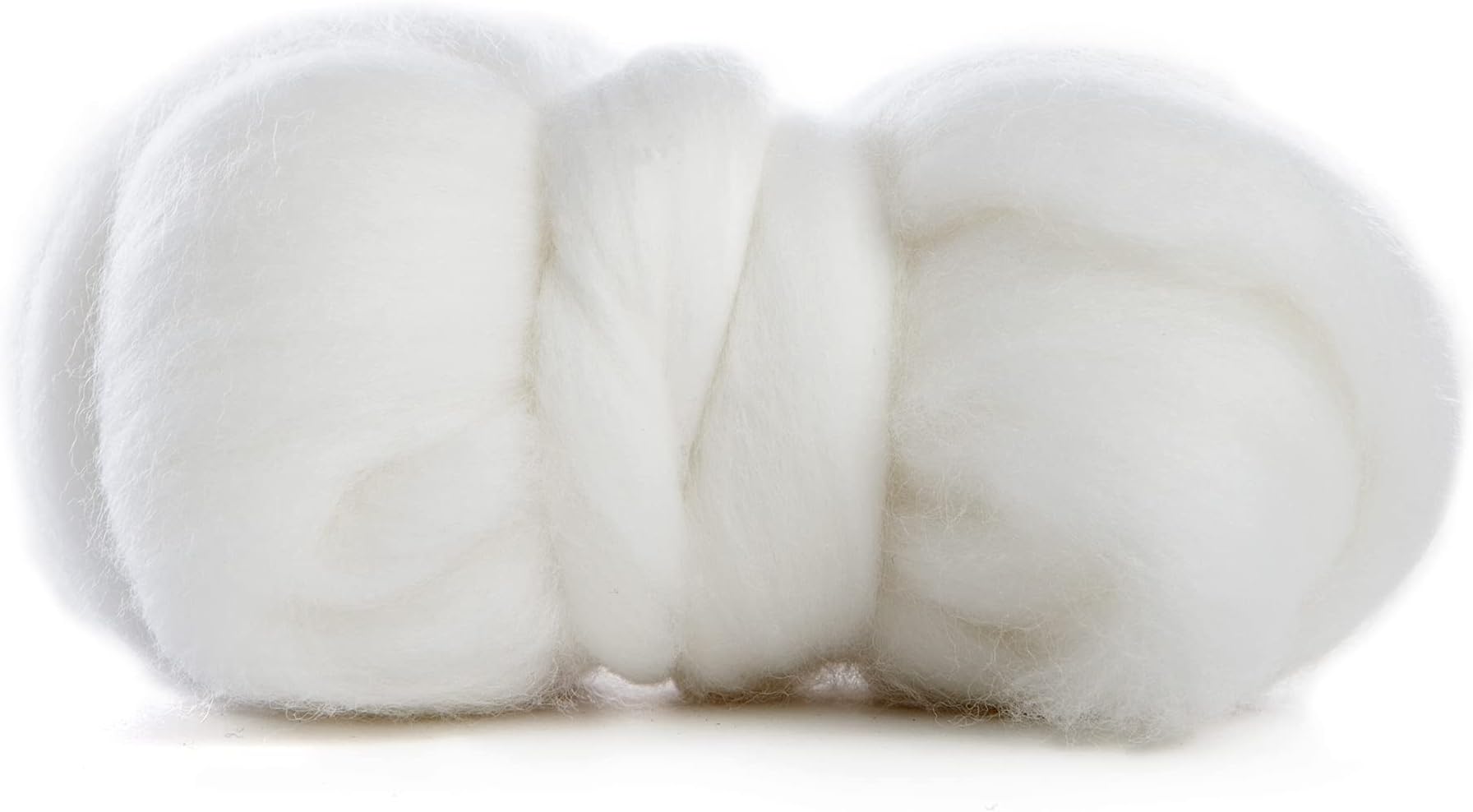 Desert Breeze Distributing Merino Wool Roving, Extra Fine Combed Top, Color Snow, 19 Micron, Perfect for Felting Projects, 100% Pure Wool, Made in The Italy