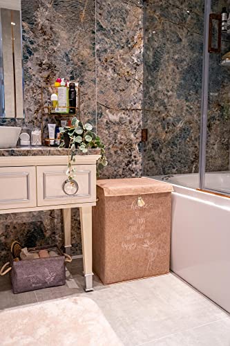 Keçe Çok Amaçlı Kapaklı Düzenleyici Kutu 55 x 41 x 30 Cm (Mega, Bej)