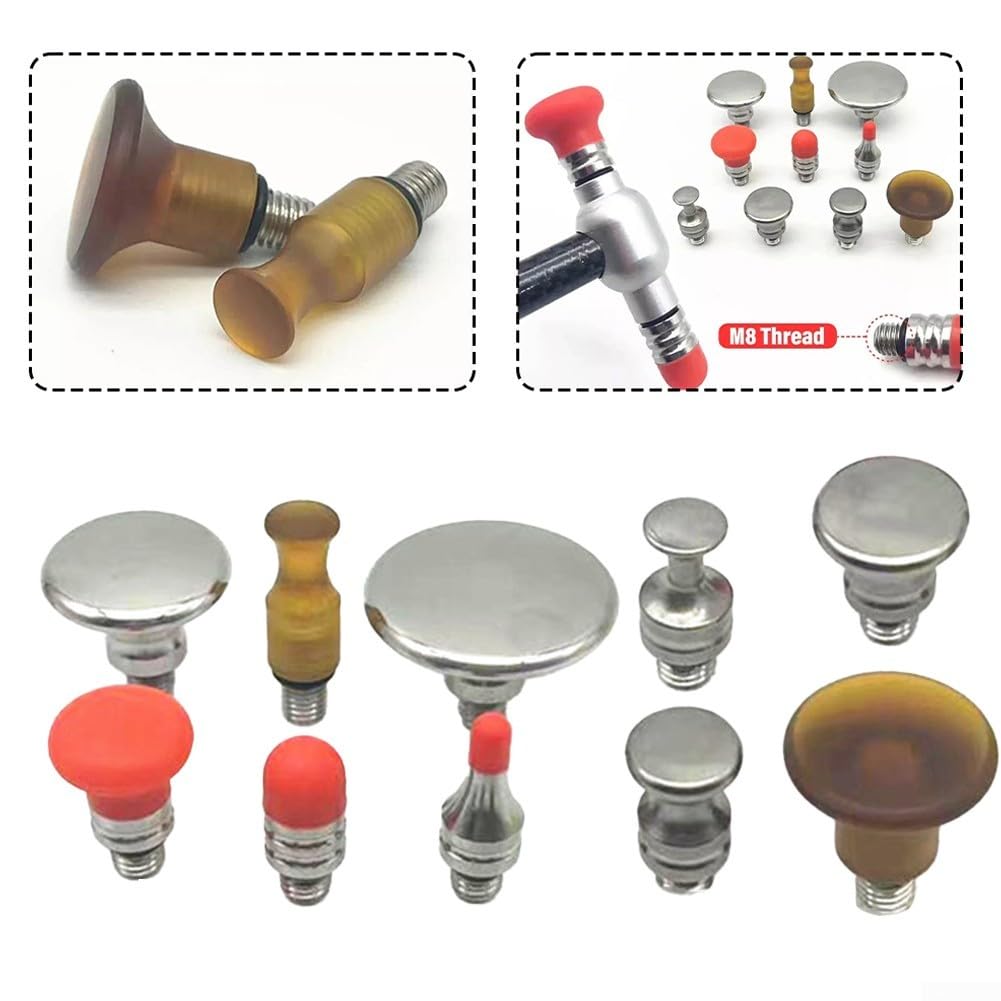 Kit de reparación de abolladuras de coche, martillos de reparación de modelado de automóviles, cabezales de repuesto múltiples, herramientas de carrocería para mantenimiento automático