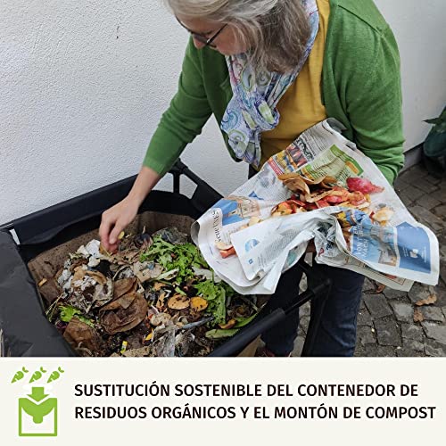 Wurmkomposter WormBag - Wurmkiste mit 150L Fassungsvermögen, braucht trotzdem Nicht mehr Platz als eine Biotonne < 0,5m² - lebende Kompostwürmer & EM Machen aus jedem Komposter Schnellkomposter - Image 5