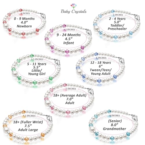 Custom Birthstone Bracelet for Kids, 925 sterling silver initial Charm bracelets for women, Birthstone jewelry, Matching Set, Birthdays Personalized Baby Gifts, Newborn, infant, Toddler, Teen, Mom3