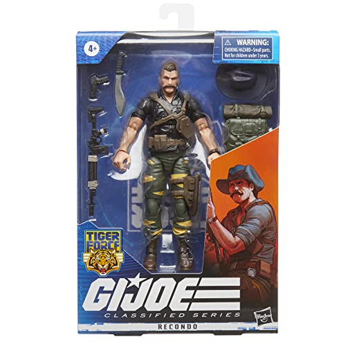 Boneco G.I. Joe Classified Series, Figura 15 cm com Acessórios - Tiger Force Recondo - F4757 - Hasbr