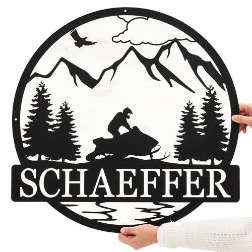 Custom Metal Snowmobile Decor with Name