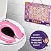 Potty Training Chart for Toddler Girls, Unicorn Theme, with 35 Reusable Magnetic Stars and Cool Stickers, Marker, Eraser & Hook Included, Motivational Unicorn Potty Training Rewards Chart for Girls