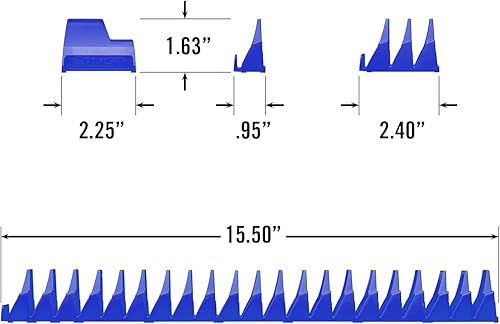 Vista 21 de Ernst Manufacturing Wrench Pro - Organizador modular de llaves para 40 herramientas con base magnética (rojo) - Fabricado en los Estados Unidos
