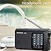 Retekess TR605 AM FM Radio Portable, Retro Transistor Radio Powered by 1200MAh Rechargeable Battery, with Flashlight for Camping Emergency Kit (Black)