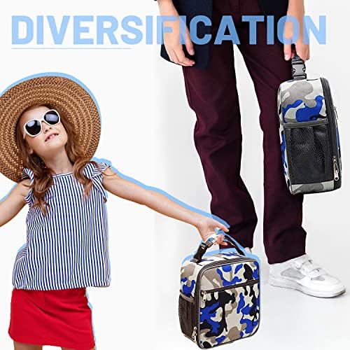 Insulated Lunch Bag Women Men,Leakproof Portable Lunch Box for Kids Teen Boys Girls for Office School Camping Hiking Outdoor Beach Picnic-Camo